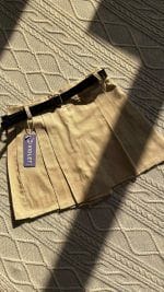 شلوارک دامنی رنگ کرم