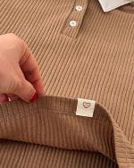 تیشرت کراپ یقه پوپلین