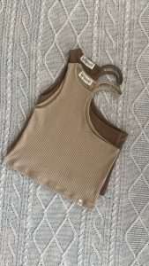 کراپ رومی رنگ کرم و قهوه ای