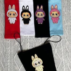 بند ماکارون لبوبو مشکی و سفید