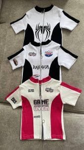 کراپ تیشرت ریسینگ طرح اسپایدر