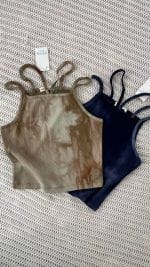 تاپ آبرنگی بندی سرمه ای و نشکافه ای