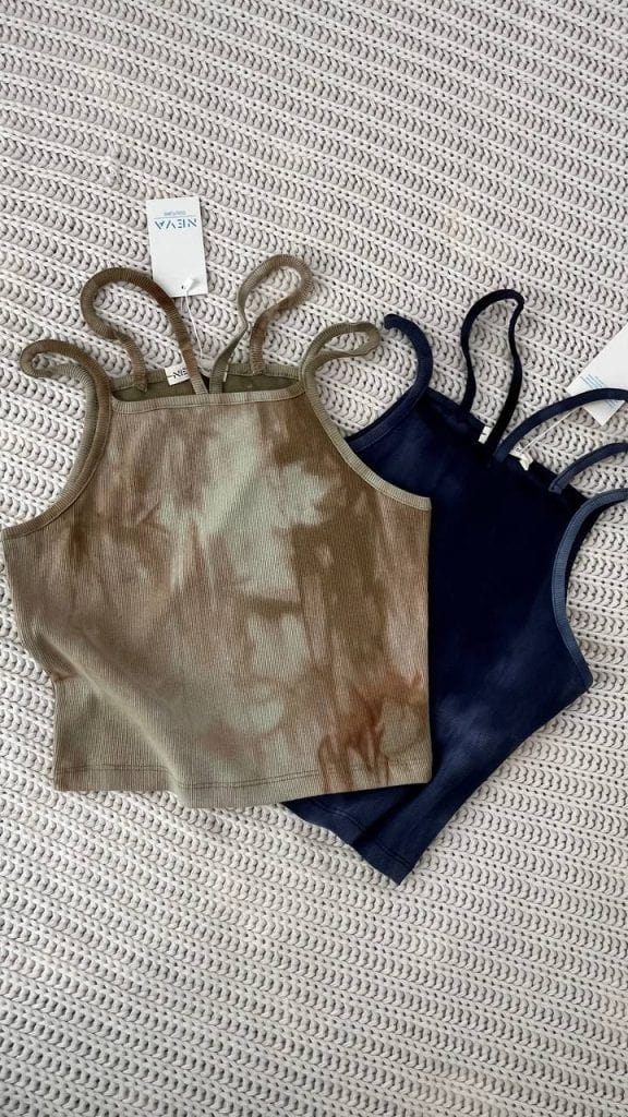 تاپ آبرنگی بندی سرمه ای و نشکافه ای