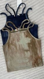 تاپ آبرنگی بندی سرمه ای و نشکافه ای