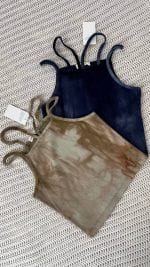 تاپ آبرنگی بندی سرمه ای و نشکافه ای