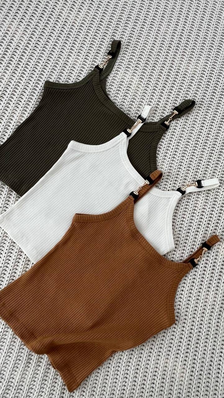 top clothing (3) تاپ کراپ سفید و سبز و نسکافه ای