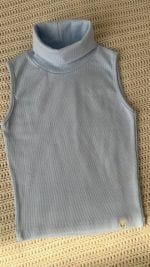 کراپ تاپ یقه اسکی آبی آسمانی