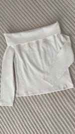 بلوز یقه قایقی کشبافت دخترانه سفید