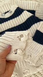 بافت کراپ راه راه زاپ دار