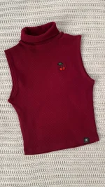 تاپ یقه اسکی طرح آلبالو