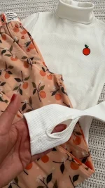 ست شلوار و یقه اسکی دخترانه شیک و ترند