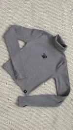 یقه اسکی دخترانه طوسی با طرح کوالا