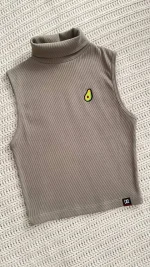 یقه اسکی راحتی دخترانه طرح آووکادو