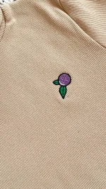 گلدوزی یقه اسکی طرح بلوبری