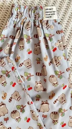 شلوار خانگی راحتی طرح راکون و بلوط