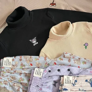 ست دخترانه یقه اسکی و شلوار ترند