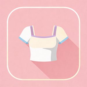 کراپ دخترانه و زنانه با پس زمینه صورتی پاستلی